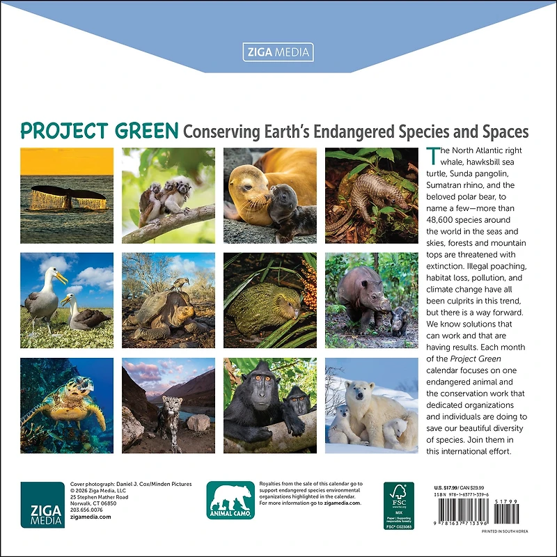 Project Green 2027 Wall Calendar