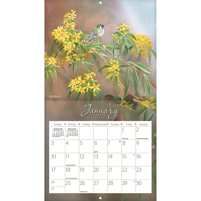 Hummingbirds 2027 Wall Calendar - Online Only