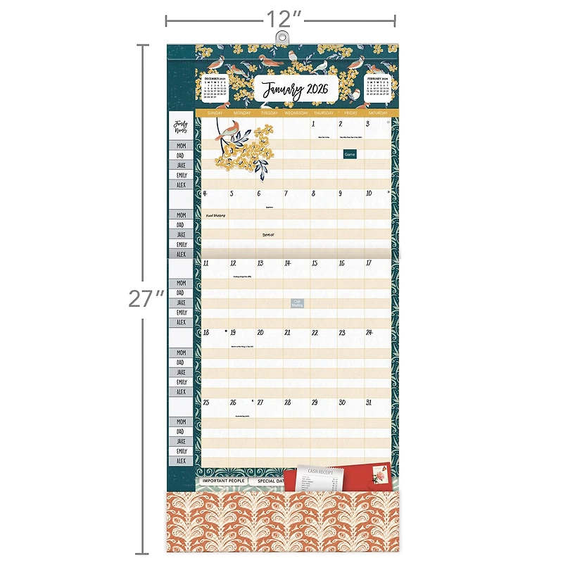 Flora & Fauna 2025-2026 Plan It Wall Calendar - Online Only