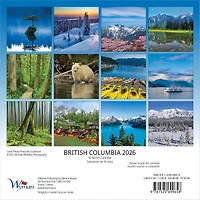 British Columbia 2026 Mini Calendar