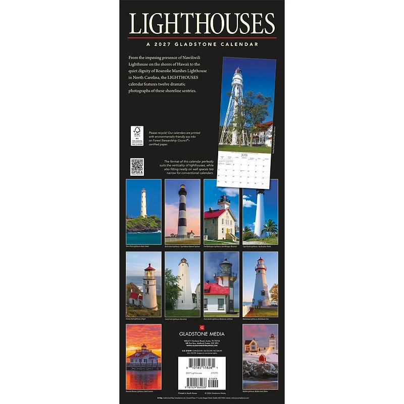 Lighthouses 2027 Poster Calendar