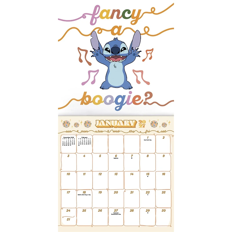 Stitch 2027 Wall Calendar