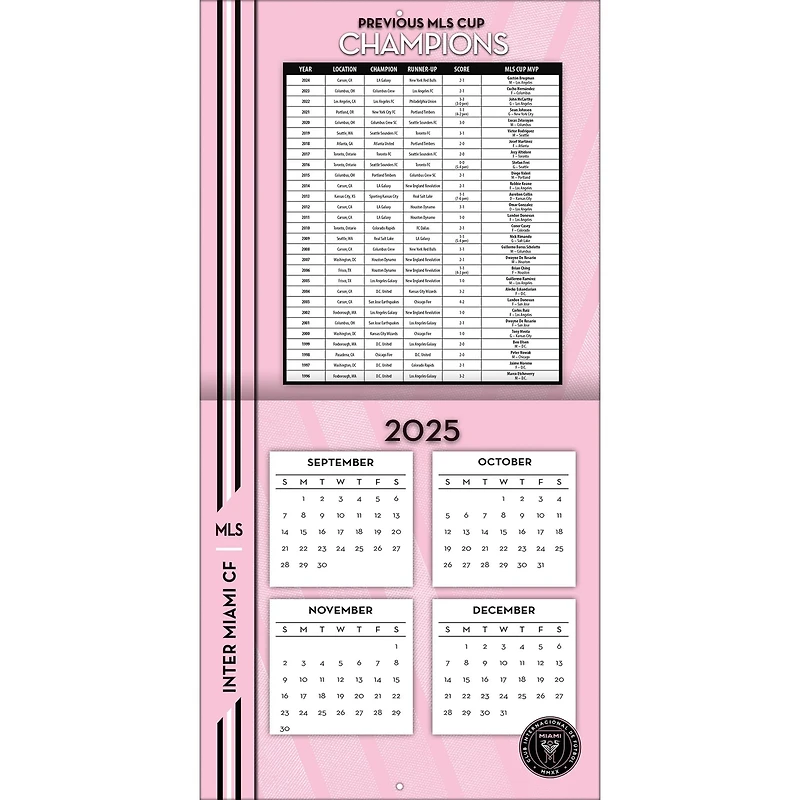 MLS Inter Miami 2026 Wall Calendar