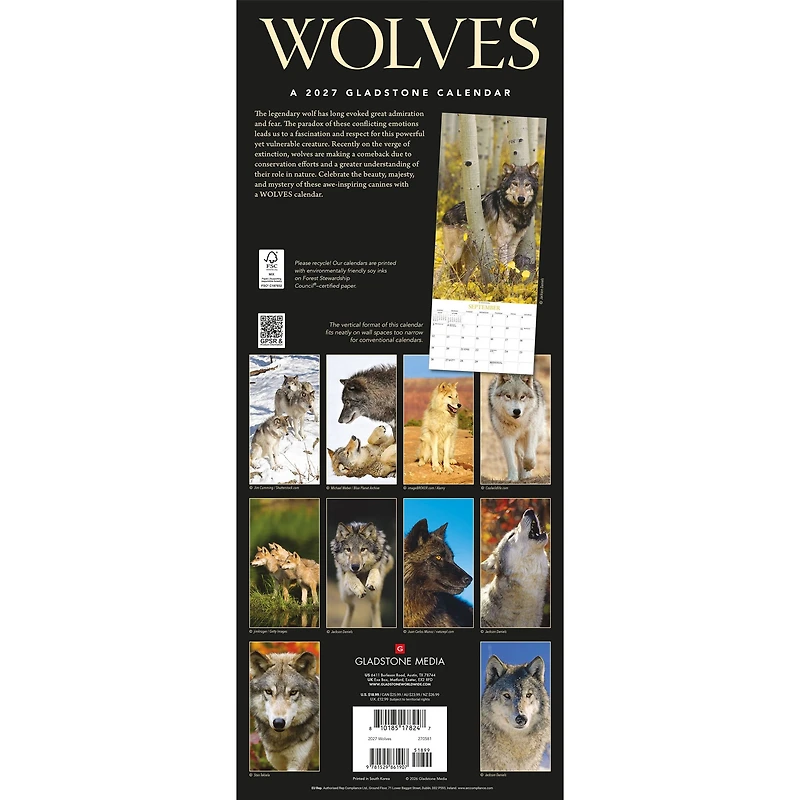 Wolves 2027 Poster Calendar