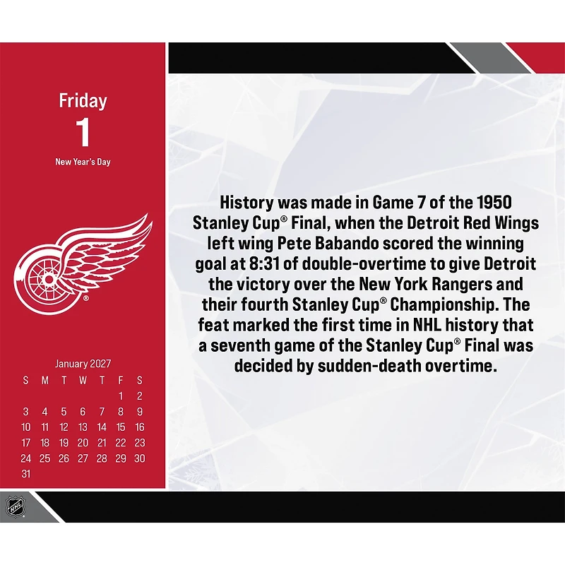 NHL 2027 Box Calendar