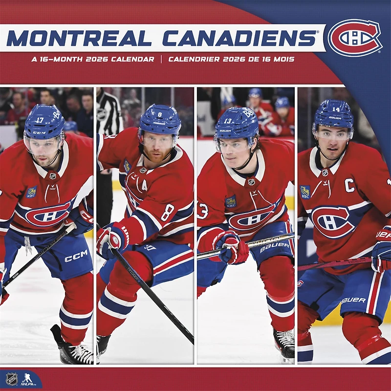NHL Montreal Canadiens Bilingual 2026 Wall Calendar