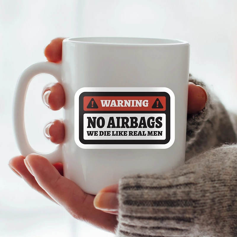 Warning No Airbags Vinyl Sticker