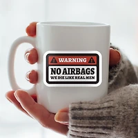 Warning No Airbags Vinyl Sticker