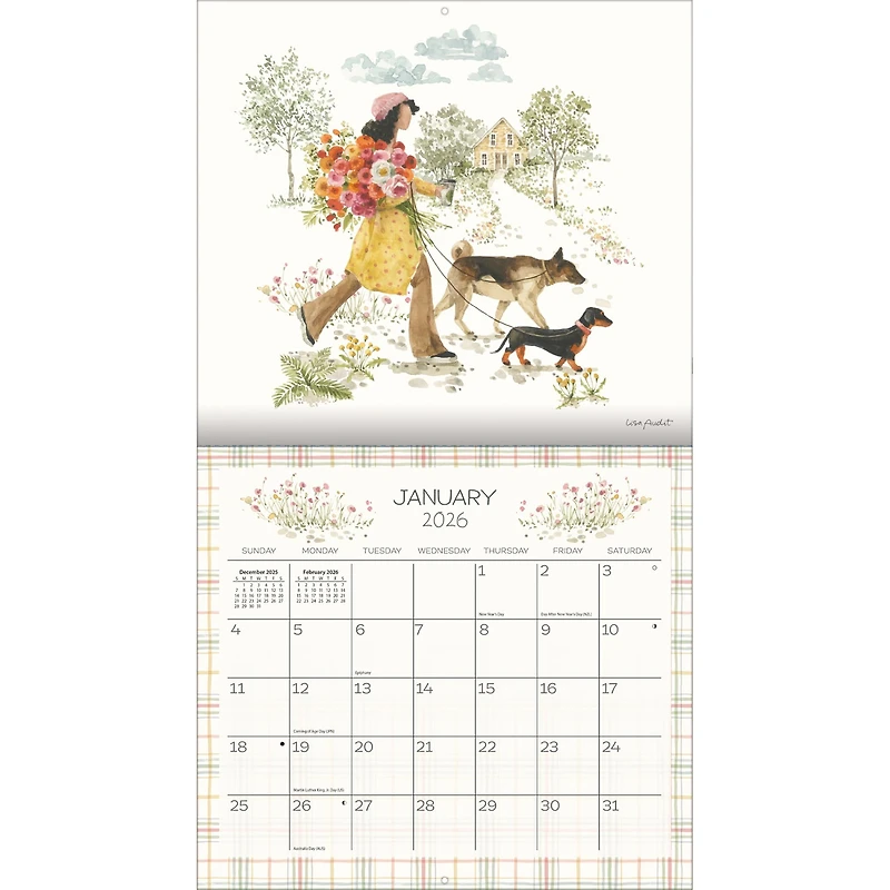 Blissful Moments 2026 Deluxe Special Edition Wall Calendar with Print