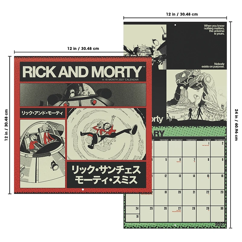 Rick and Morty 2027 Wall Calendar