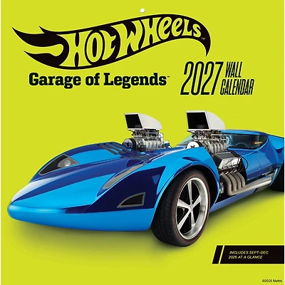 Hot Wheels Garage of Legends 2027 Wall Calendar