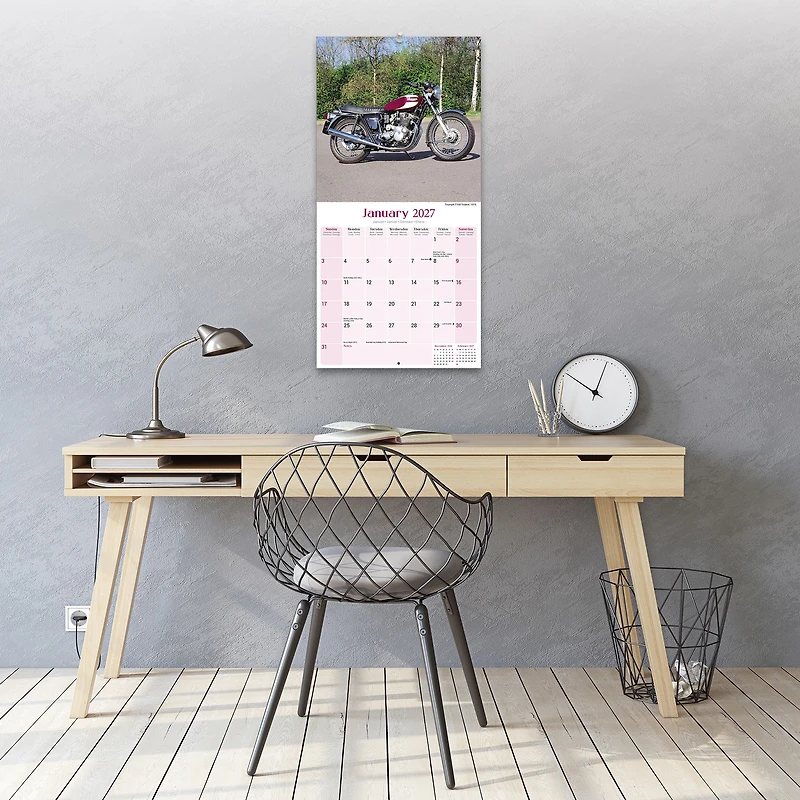 Classic British Bikes 2027 Wall Calendar