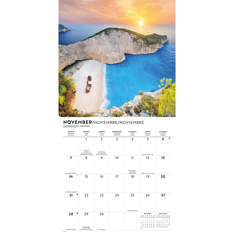 Greek Isles 2027 Wall Calendar