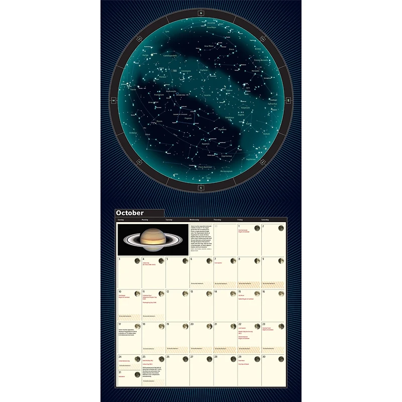 A Year of the Night Sky 2027 Wall Calendar