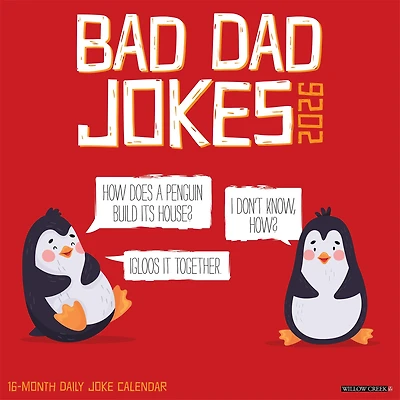 Bad Dad Jokes 2026 Wall Calendar