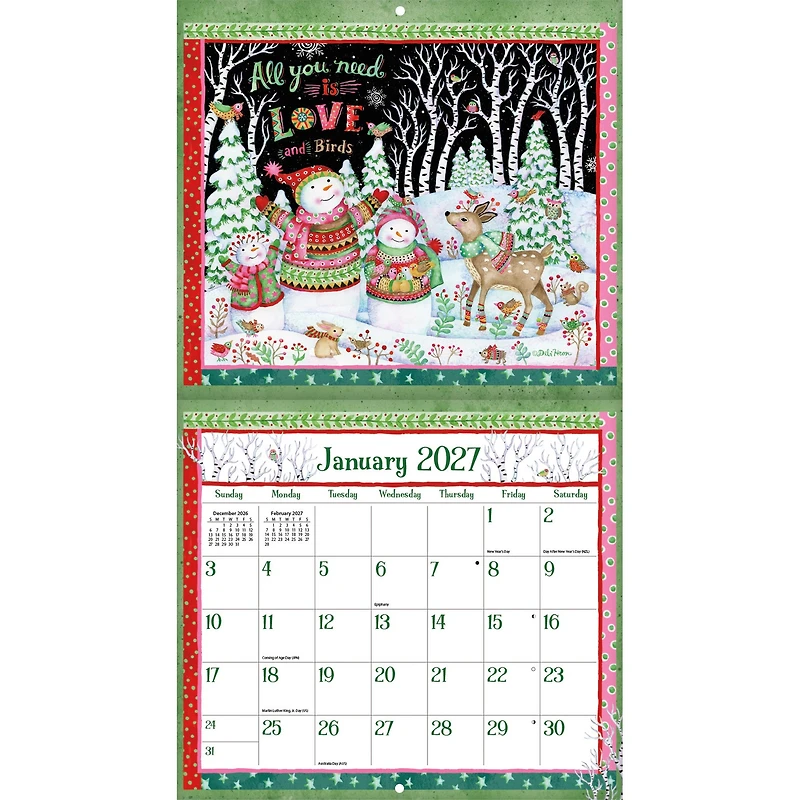 Simple Inspirations 2027 Wall Calendar