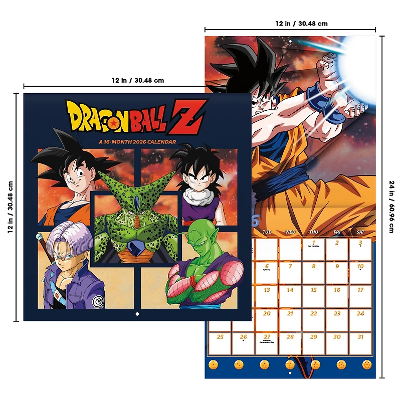 Dragon Ball Z 2026 Wall Calendar