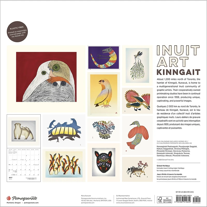 Inuit Art Cape Dorset 2027 Special Edition Wall Calendar