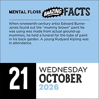 Amazing Facts From Mental Floss 2026 Box Calendar