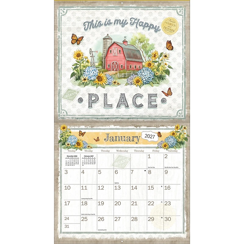 Farmhouse 2027 Wall Calendar - Online Only