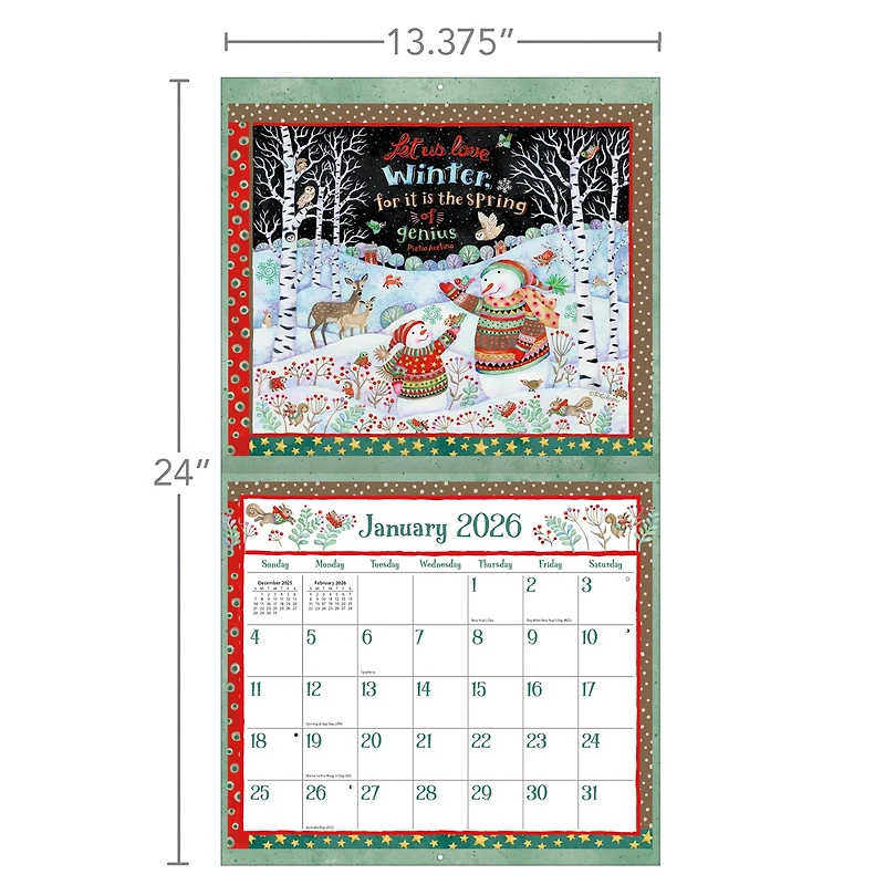 Simple Inspirations 2026 Wall Calendar