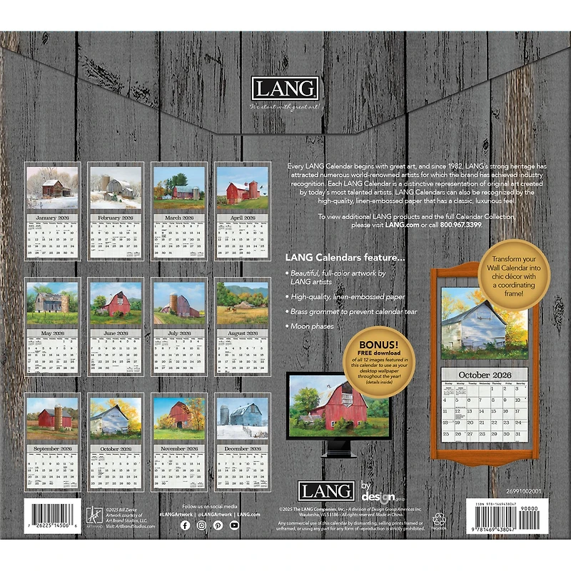 On The Farm 2026 Wall Calendar - Online Only