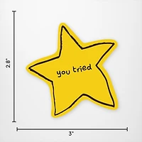 You Tried Comic Sans Gold Star Vinyl Sticker