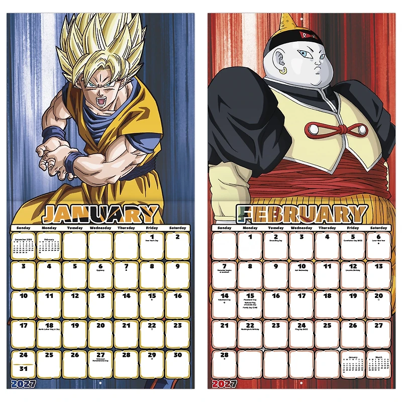 Dragon Ball Z 2027 Wall Calendar