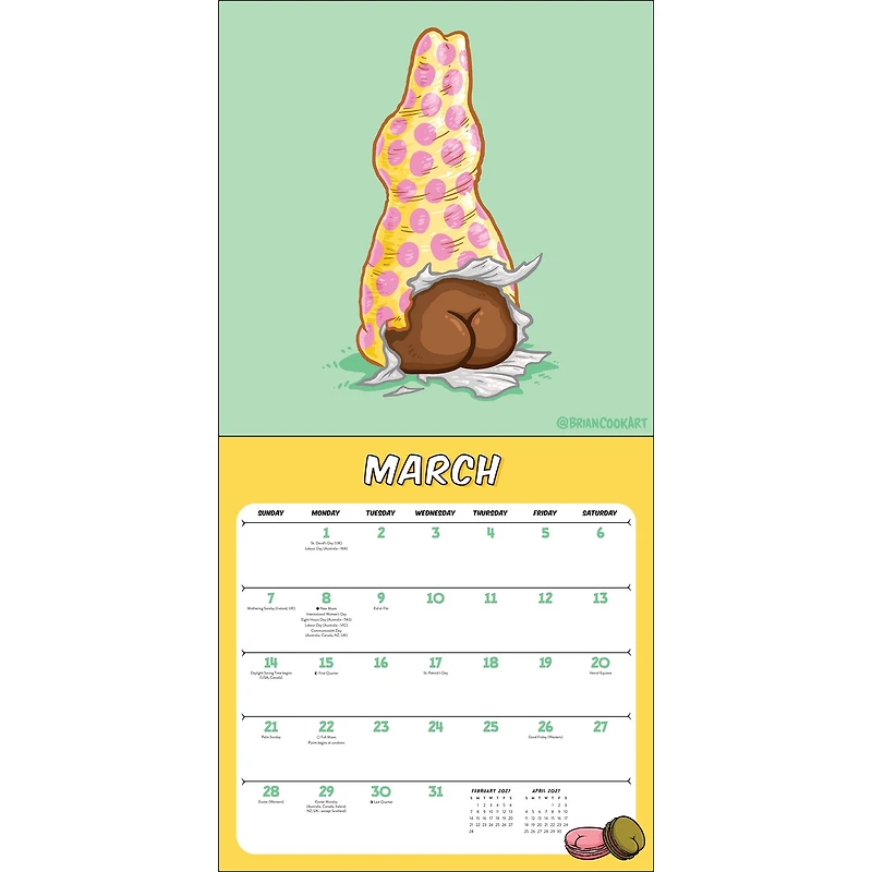 Butts on Things 2027 Wall Calendar
