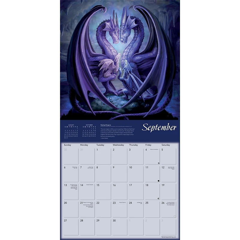 Dragons By Anne Stokes 2026 Wall Calendar - Online Only