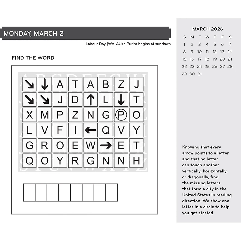 Brain Games 2026 Box Calendar