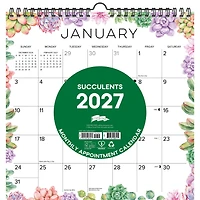 Succulents 2027 Spiral Wall Calendar