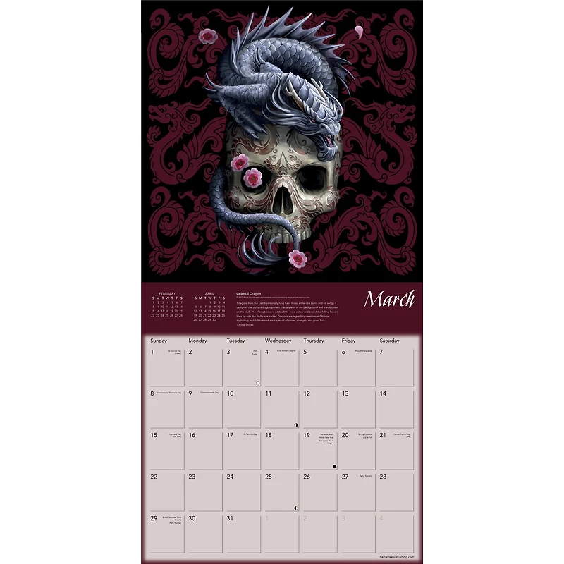 Dragons By Anne Stokes 2026 Wall Calendar - Online Only