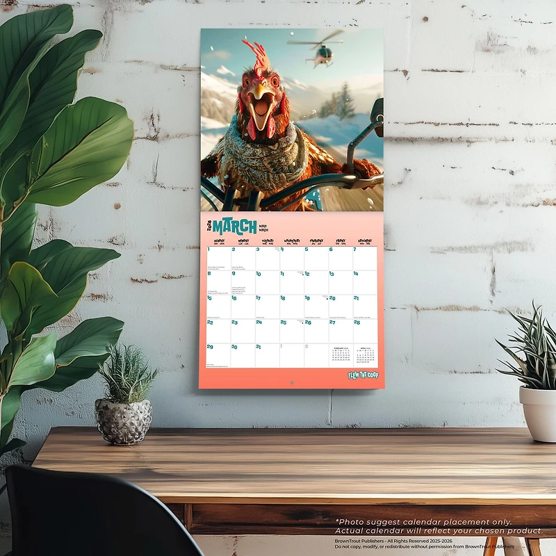 Flew The Coop 2026 Wall Calendar