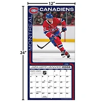 NHL Montreal Canadiens Bilingual 2026 Wall Calendar
