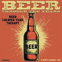 Beer Through The Years 2026 Wall Calendar