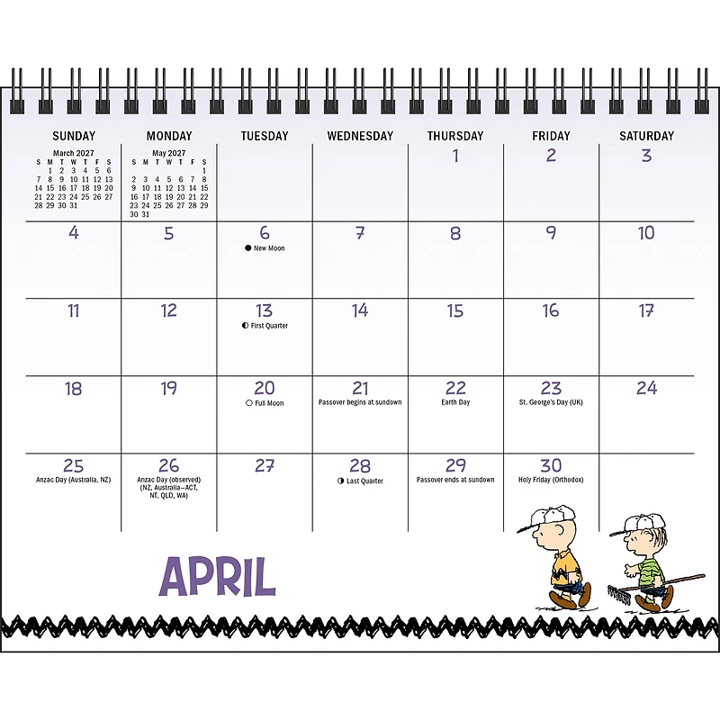 PEANUTS® Monthly 2027 Easel Calendar