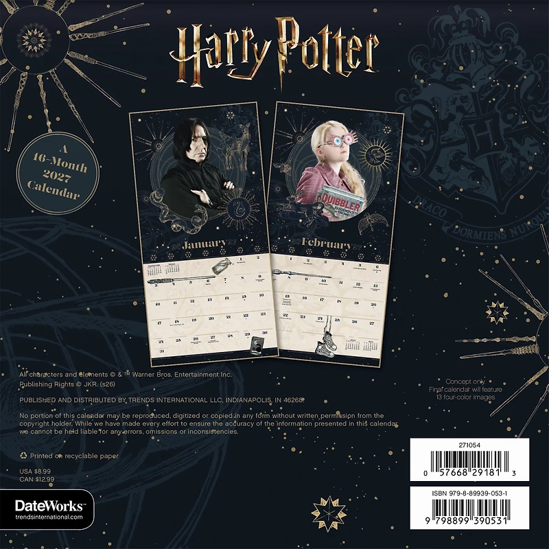 Harry Potter 2027 Mini Calendar