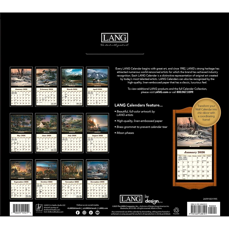Terry Redlin 2026 Deluxe Wall Calendar