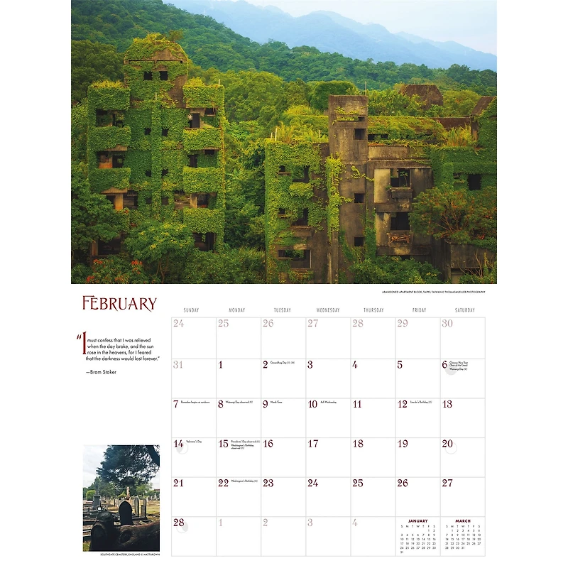 Haunts 2027 Oversized Wall Calendar