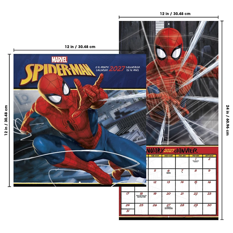 Spider-Man 2027 Wall Calendar
