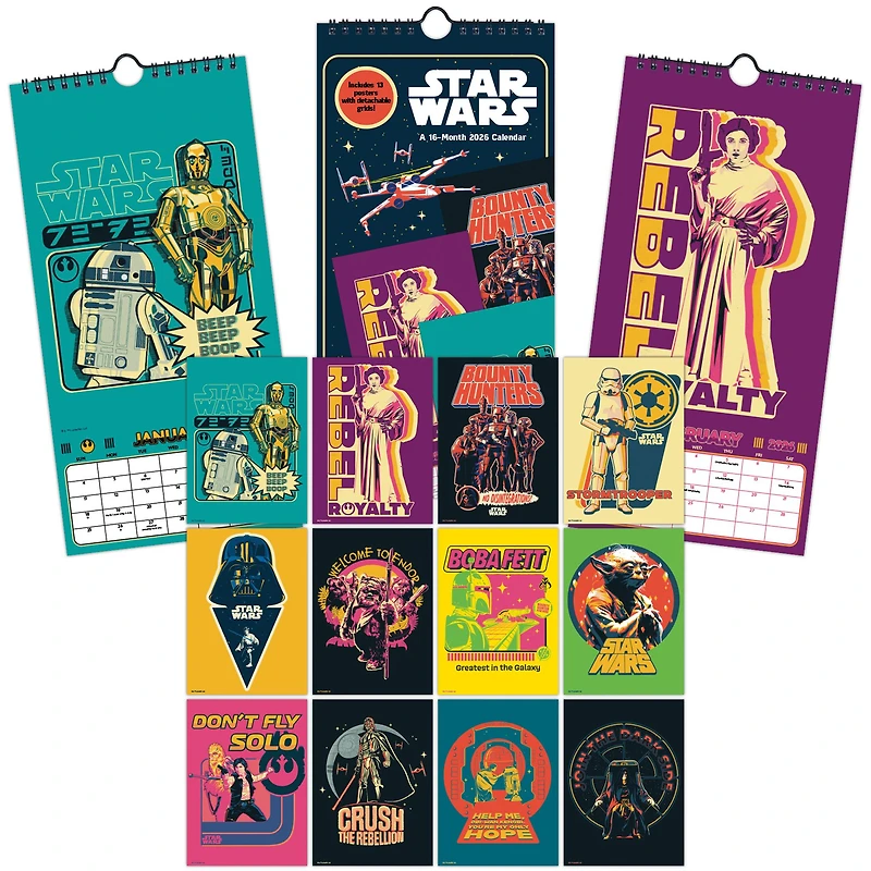 Star Wars 2026 Mini Poster Calendar