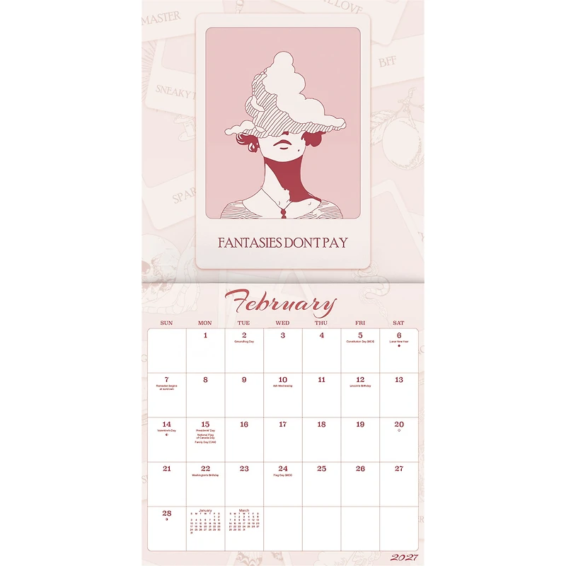 Tarot 2027 Wall Calendar - Online Only