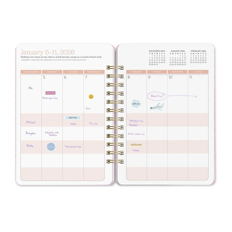 Bella Flora Do It All 2025-2026 Planner Calendar