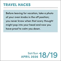 Travel Hacks 2026 Box Calendar - Online Only
