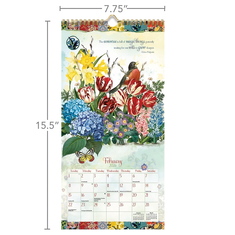Garden Botanicals 2026 Slim Calendar - Online Only