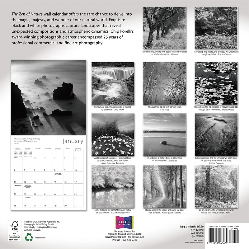 Zen of Nature 2026 Wall Calendar - Online Only