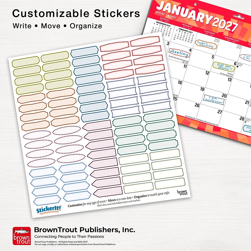 Large Print 2027 Desk Pad Calendar