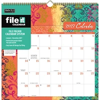 Bohemian File It 2027 Wall Calendar