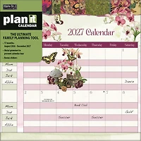 Botanical Gardens Plan it 2027 Wall Calendar